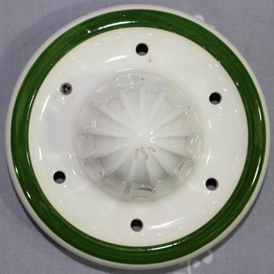 Reamer for orange on white & green ceramic juicer