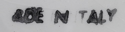 Base mark on small sliced lemon ceramic juicer