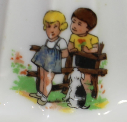 Image 2 of children on F.D Chauvigny porcelain juicer