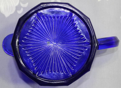 The base of the cup for a cobalt blue cup juicer