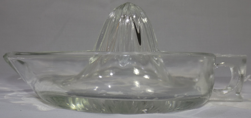 Crown Crystal Australia clear glass juicer side view