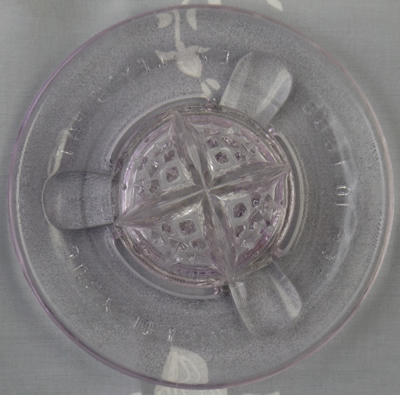 Top view Easley Patented July 10, 1888. juicer
