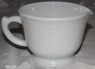 Back Hazel Atlas white milk glass