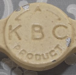 Enamelled KBC cast aluminium juicer logo