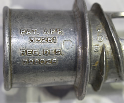 Patent numbers on a British Juictractor screw in aluminium juicer