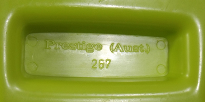 Presstige lime green two cone plastic juicer and zester embossed mark