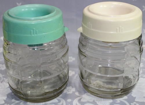 Australian Glass Manufacturers Co. glass jars with juicers