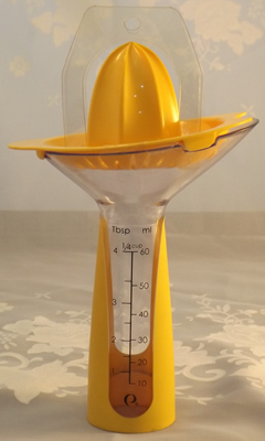 Orange plastic Progressive Citrus Juicer with Measure