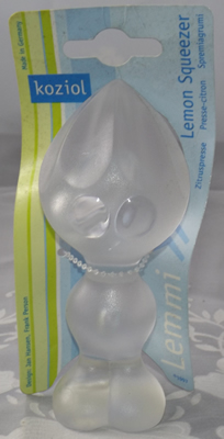 Transparent clear Koziol plastic juicer