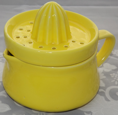 Yellow Japanese ceramic 2 piece juicer