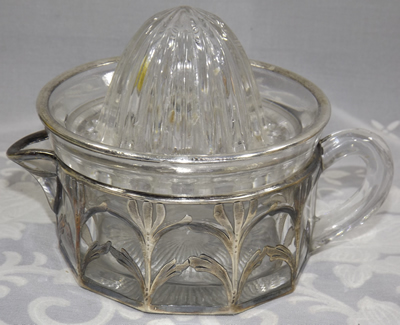 Westmoreland Specialty Co silver overlay 2 piece juicer