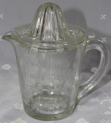 Tall Crown Crystal 1 pint clear glass juicer jug set
