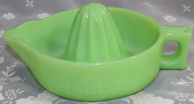 Straight handle jadeite SUNKIST juicer