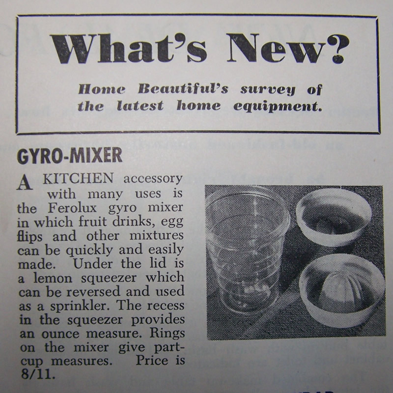 Advertsements and publications containg juicers